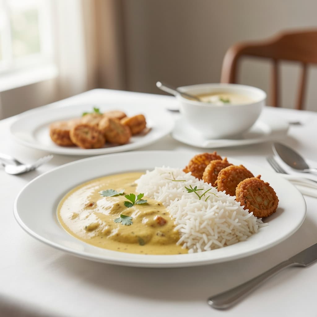 Punjabi Kadhi Chawal